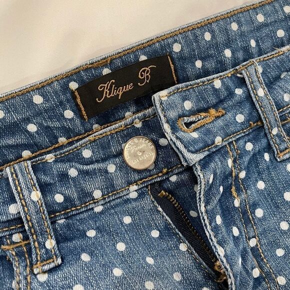 Polka Dot Jean Shorts  - Picture 3 of 5